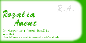 rozalia ament business card